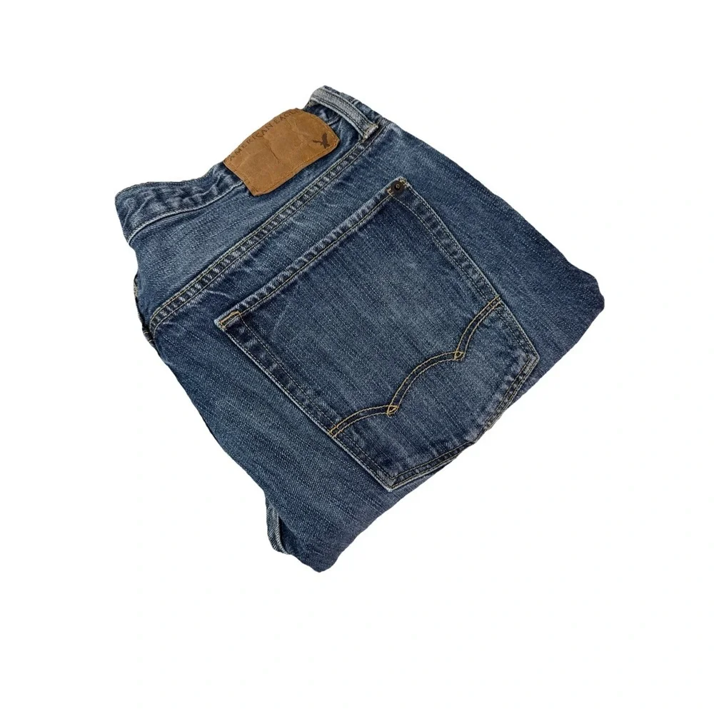 American Eagle Mens Slim Straight‎ Jeans Blue Denim Size 36x32 Used